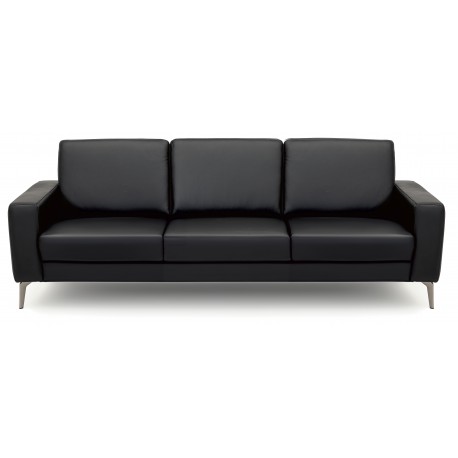 Lodbjerg 3 pers lædersofa