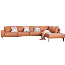 Hjort Knudsen Copenhagen læder Hjørnesofa Højrevendt