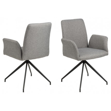 Naya spisebordsstol - Grå stof