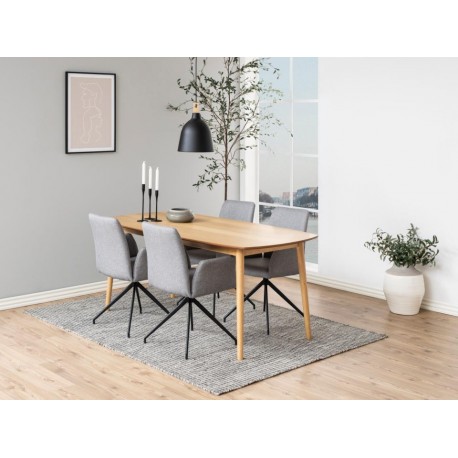 Naya spisebordsstol - Grå stof