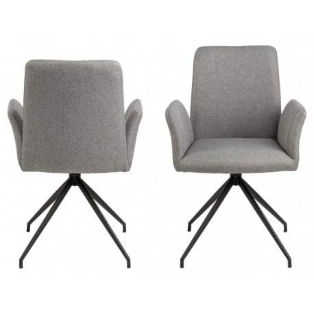 Naya spisebordsstol - Grå stof