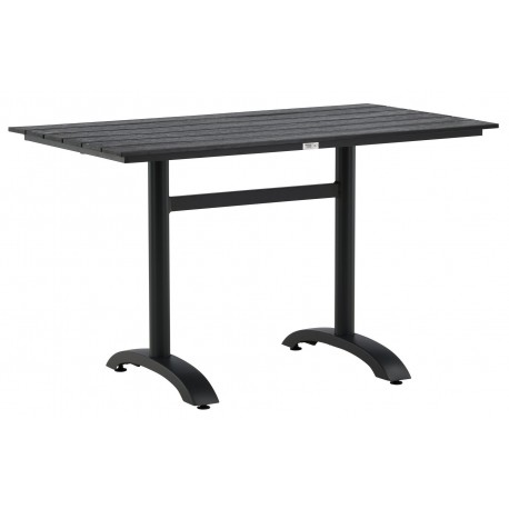 Denver t Spisebord 120 x 70 cm - Sort Aintwood og Aluminium