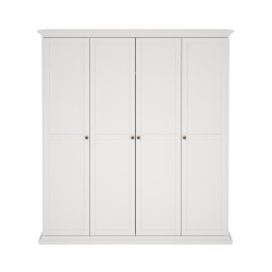 Bordeaux garderobeskab 181 cm 4 låger - Hvid