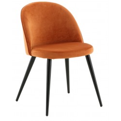 Velvet Spisestol - Rusty Cognac