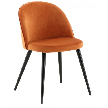 Velvet Spisestol - Rusty Cognac
