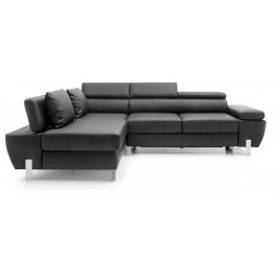 Milo læderHjørnesofa Venstrevendt - Indbygget Sengeudtræk og Opbevaring