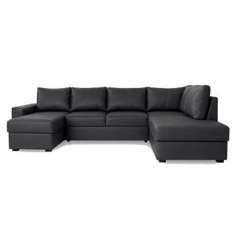 Canapé Deluxe U-Sovesofa Venstrevendt PU læder