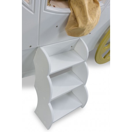 Prinsesse Carriage børneseng Hvid - med Madras 90 x 190 cm
