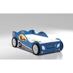 Monza Racer Blå børneseng med Madras - 90 x 190 cm