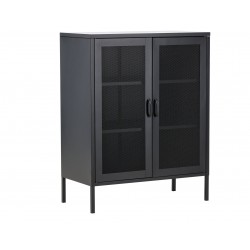 Misha - Opbevaringskab - Sort 100 x 80 x 40cm