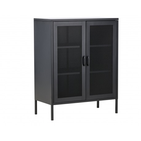 Misha - Opbevaringskab - Sort 100 x 80 x 40cm