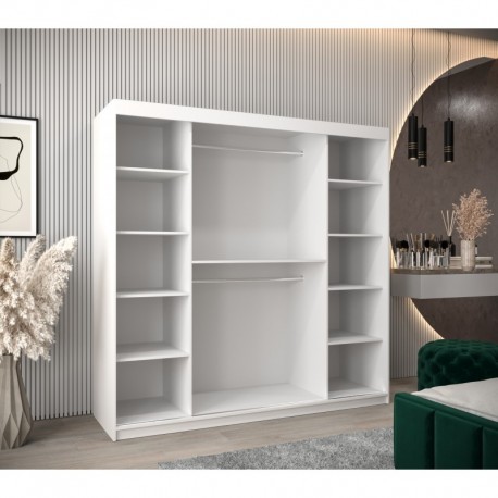DOME 200 Garderobeskab med Skydedøre – 200 cm – Hvid