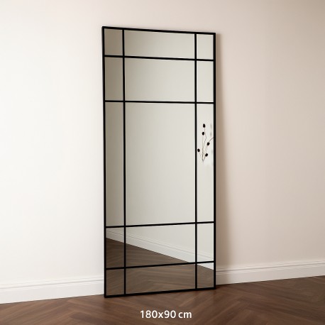 New Yorker spejl - 180x90cm - Sort