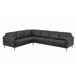 Hjort Knudsen Hvidovre læder Hjørnesofa