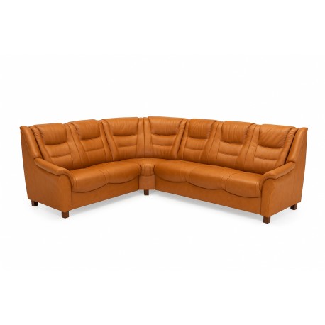 Hjort Knudsen Strib Læder Hjørnesofa