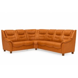 Hjort Knudsen Strib Læder Hjørnesofa