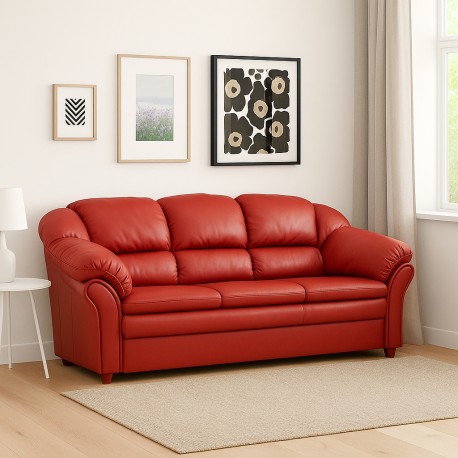 Tønder rød 3 pers. sofa