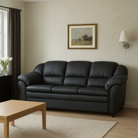 Tønder 3 pers. sofa - Sort tekstillæder