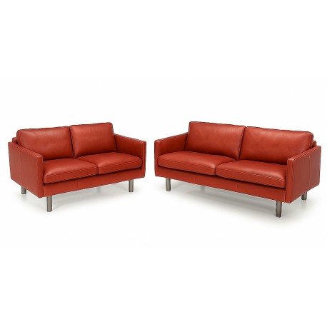 Hjort Knudsen Glostrup 2+3 pers. lædersofasæt