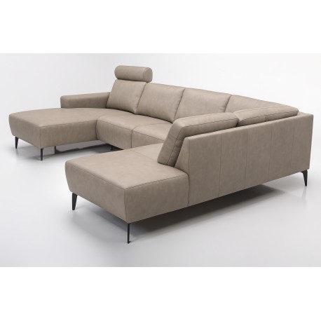 Hjort Knudsen Copenhagen Læder U-sofa - Venstrevendt