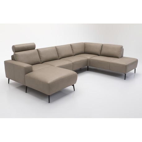 Hjort Knudsen Copenhagen Læder U-sofa - Venstrevendt