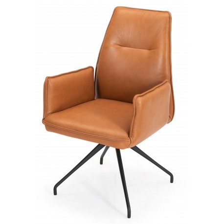 Hjort Knudsen Thisted spisebordsstol ægte læder