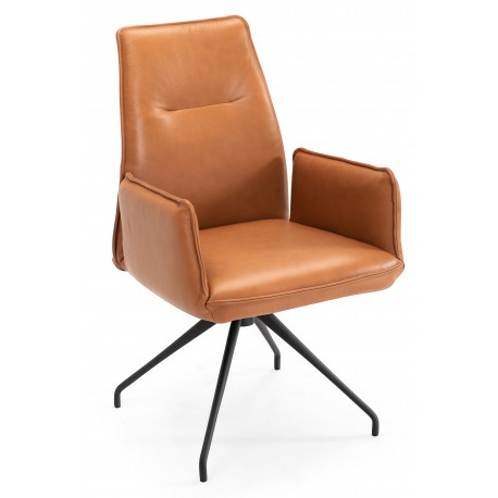 Hjort Knudsen Thisted spisebordsstol ægte læder