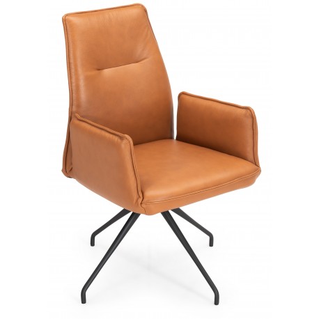 Hjort Knudsen Thisted spisebordsstol ægte læder