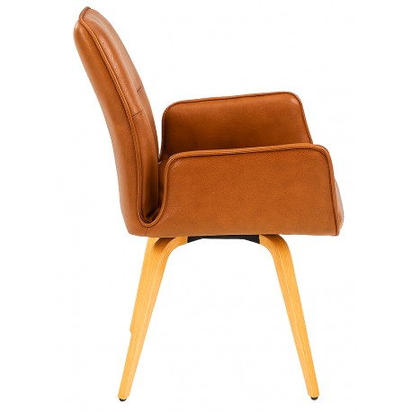 Hjort Knudsen Odense spisebordsstol - Ægte læder