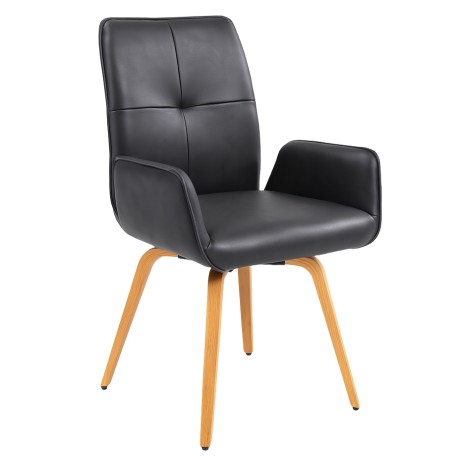 Hjort Knudsen Odense spisebordsstol - Ægte læder