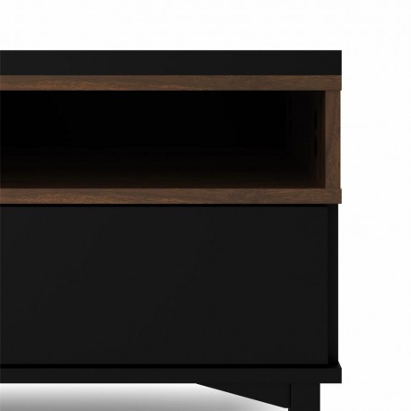 Gotland tv-bord - Sort/Valnød