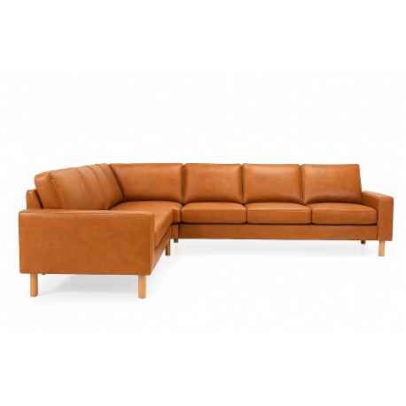 Hjort Knudsen Padborg Læderhjørnesofa