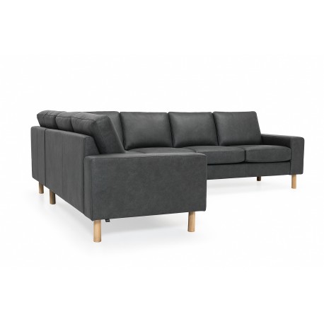 Hjort Knudsen Padborg Læderhjørnesofa