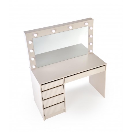 Hollywood XL Sminkebord med spejl - Beige
