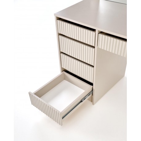 Hollywood XL Sminkebord med spejl - Beige