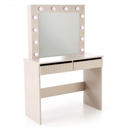 HOLLYWOOD - Sminkebord med spejl - Beige