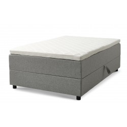 Børkop 7-Zonet 120x200 cm Boksmadras seng med opbevaring lysegrå