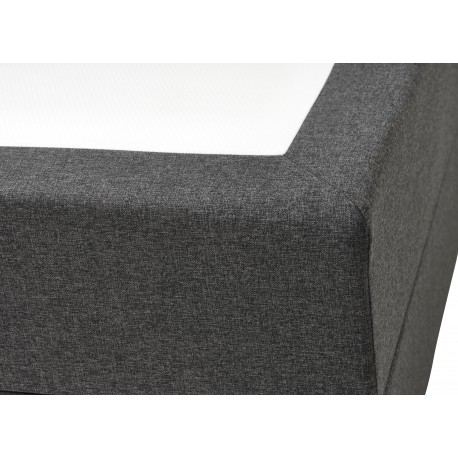 SPACE 7-Zonet 140x200 cm Boksmadras seng med opbevaring mørkegrå