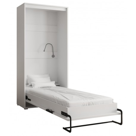 Skabsseng 90x200 cm – Nordica i Hvid med LED
