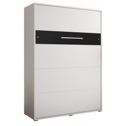 Skabsseng 140x200 cm – Nordica i Hvid/Sort med LED