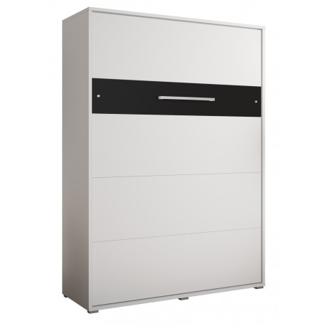 Skabsseng 140x200 cm – Nordica i Hvid/Sort med LED