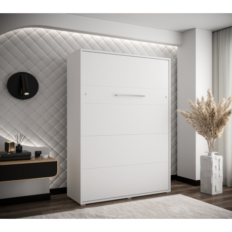 Skabsseng 140x200 cm – Nordica i Hvid/Sort med LED