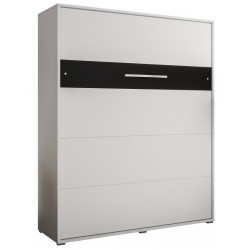 Skabsseng 160x200 cm – Nordica i Hvid/Sort med LED