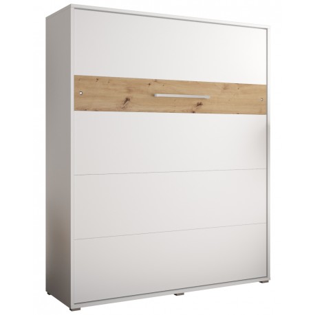 Skabsseng 160x200 cm – Nordica i Hvid/Sort med LED