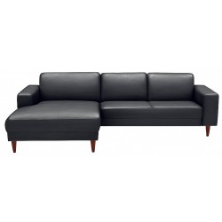 Hjort Knudsen Hadsten Læder chaiselong sofa Venstrevendt