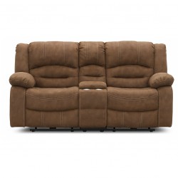 Cinema 2 pers. Biografsofa Nougat mikrofiber stof