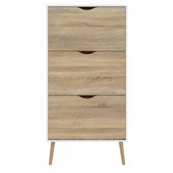 Charlie Skoskab m. 3 skuffer