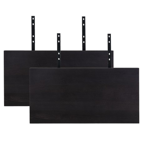 2 x Tillægsplader Til Curve med - Bølget Kant - Sort MDF