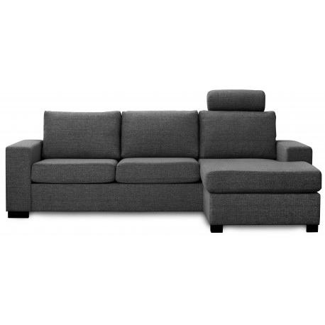 Detroit Chaiselong sofa mørkegrå vendbar