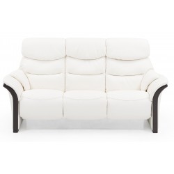 Hjort Knudsen Hammel 3 pers hvid lædersofa